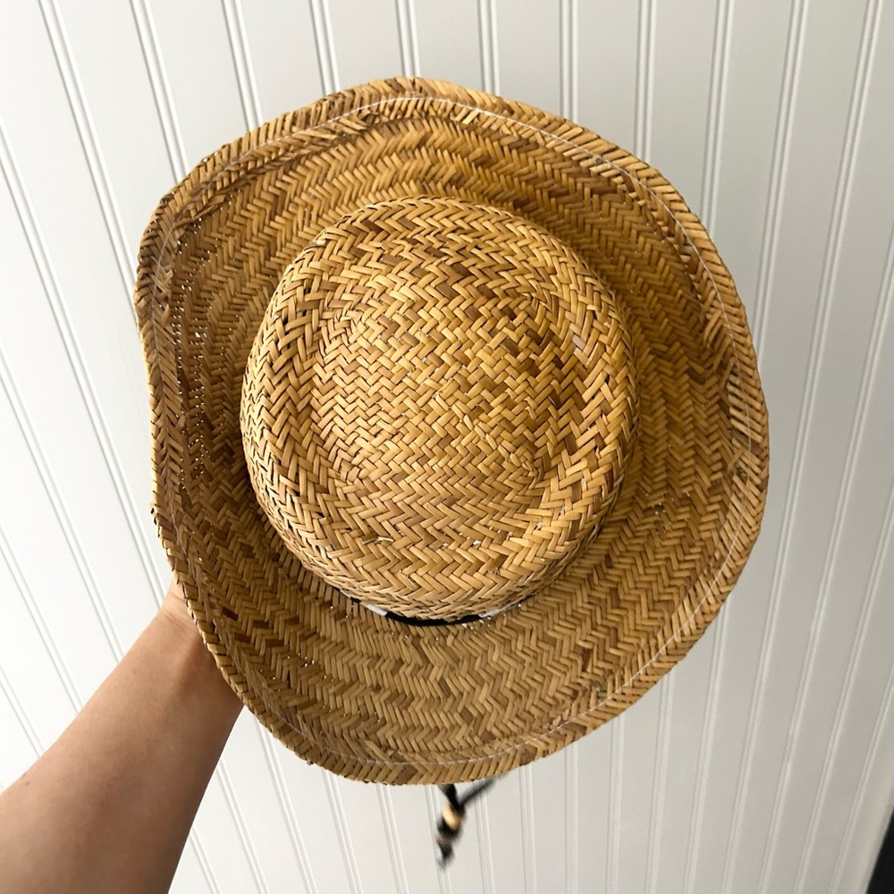 Doreman Pacific Co DPC Small Women's Straw Hat with Black Floral Band - Picture 6 of 9